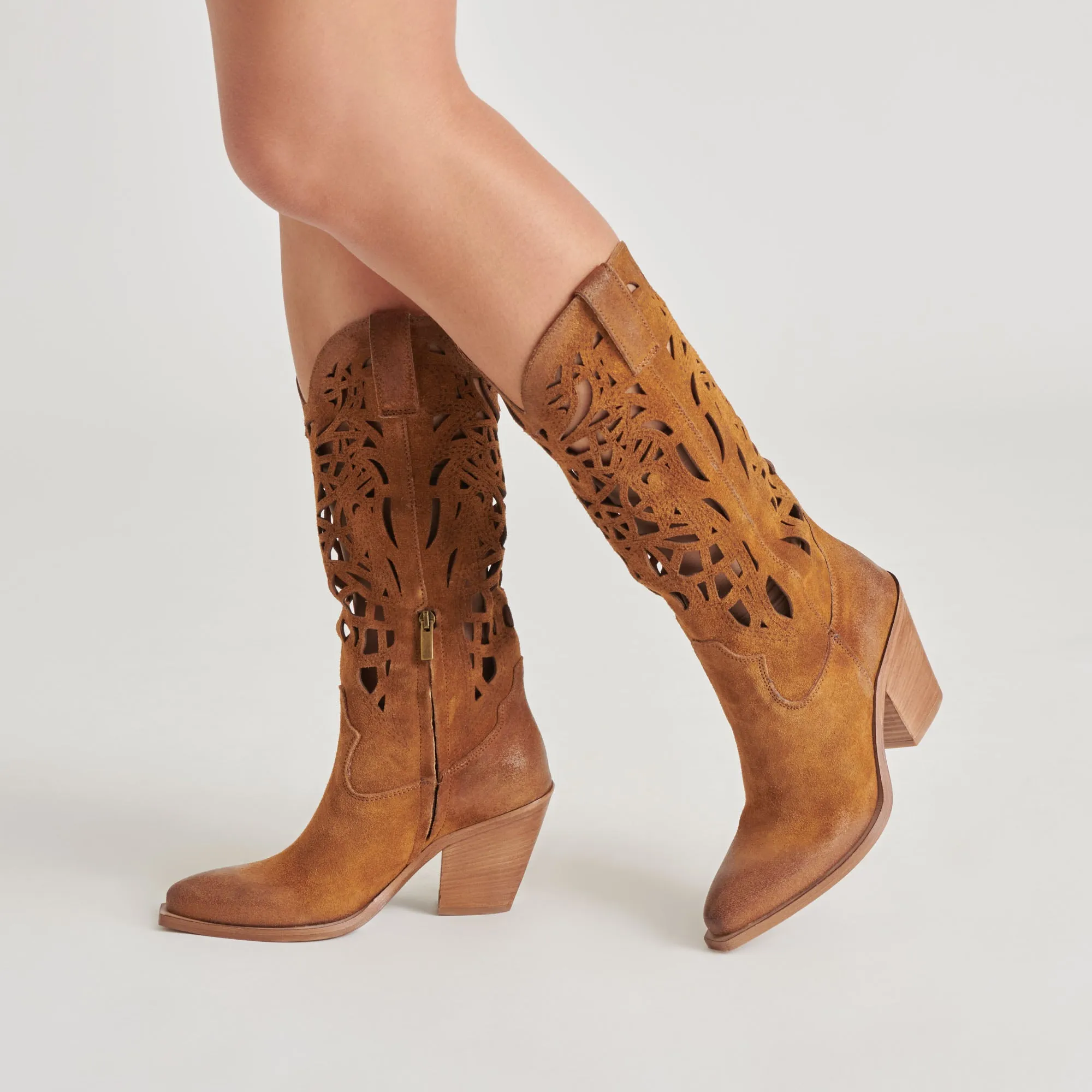 WAYLAN STIEFEL KASTANIENBRAUNES WILDLEDER