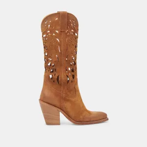 WAYLAN STIEFEL KASTANIENBRAUNES WILDLEDER