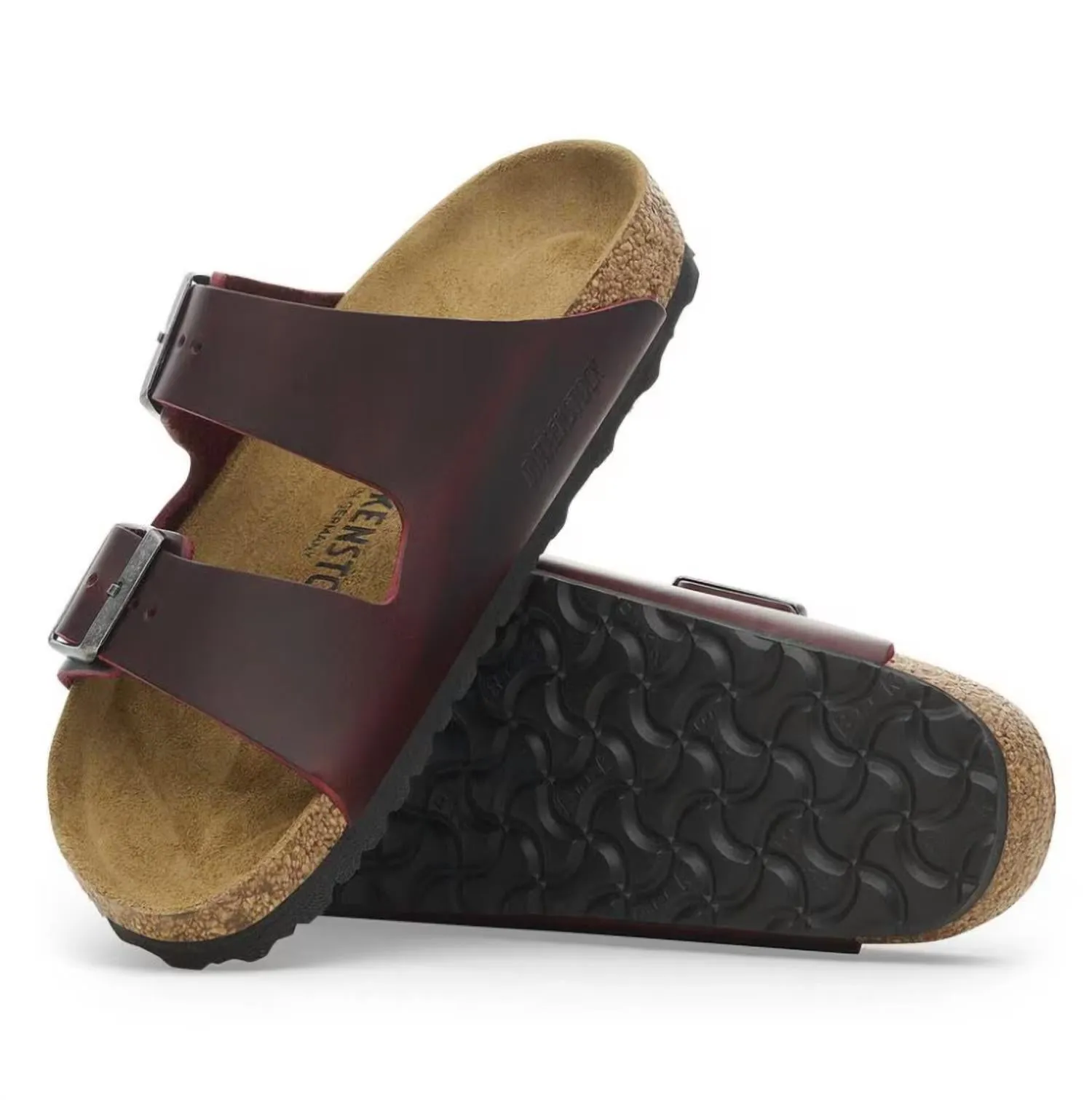 Arizona Sandalen aus geöltem Leder für Damen in Zinfandel
