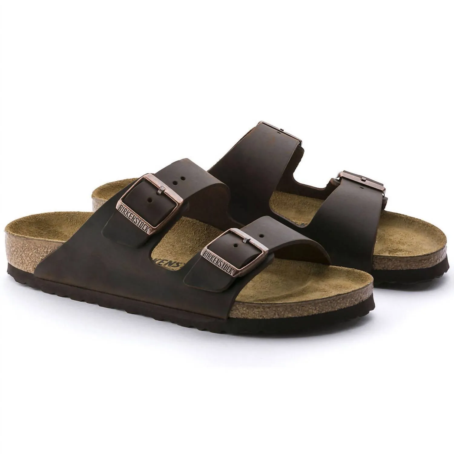 Arizona Sandalen aus geöltem Leder für Damen - schmal/mittel in Habana