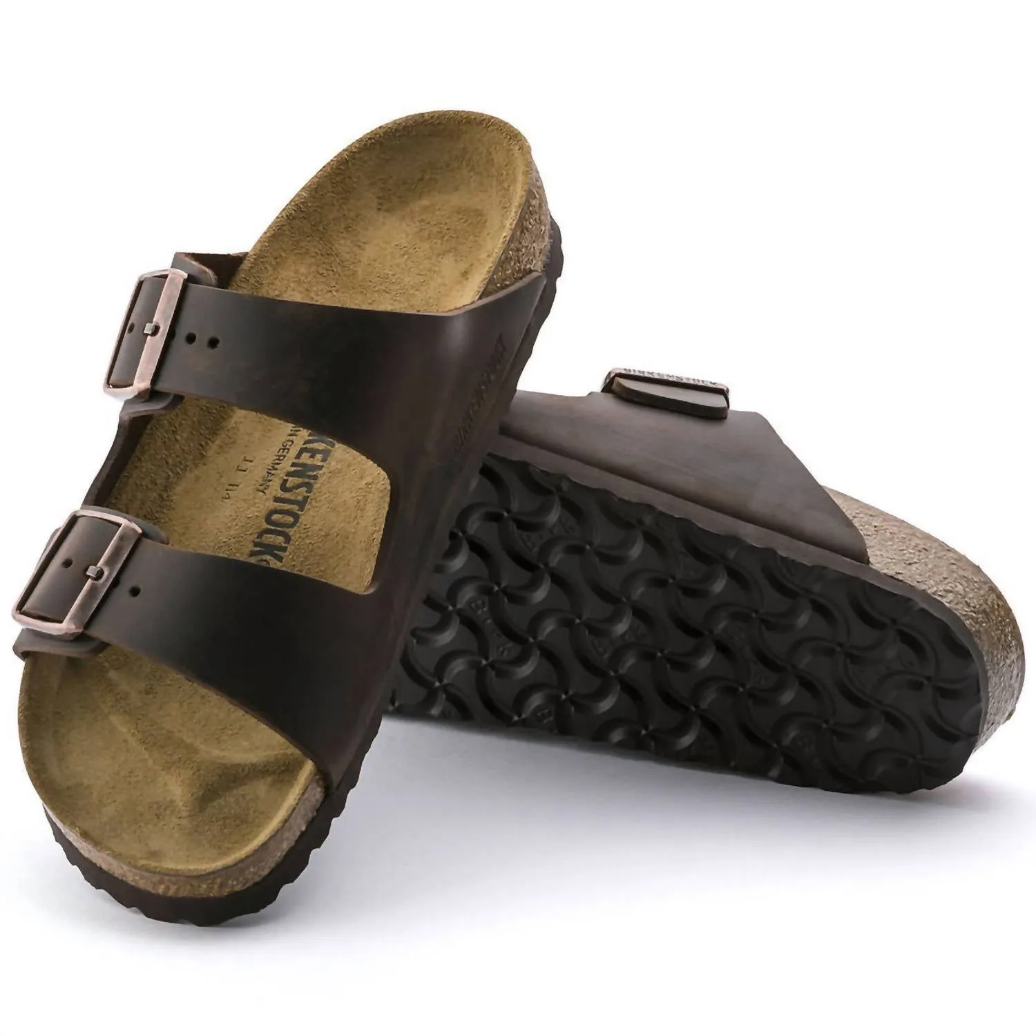 Arizona Sandalen aus geöltem Leder für Damen - schmal/mittel in Habana