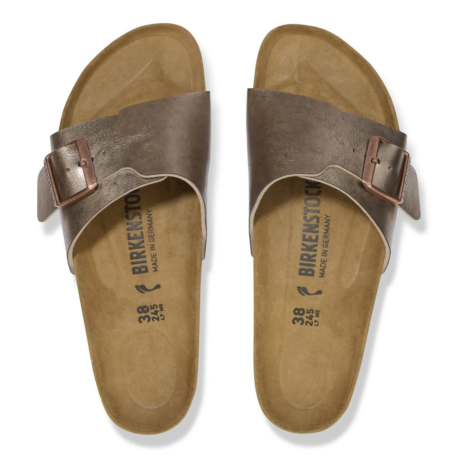 Frauen Catalina Bs Birko-Flor Sandale - Schmale Weite in elegantem Taubenblau