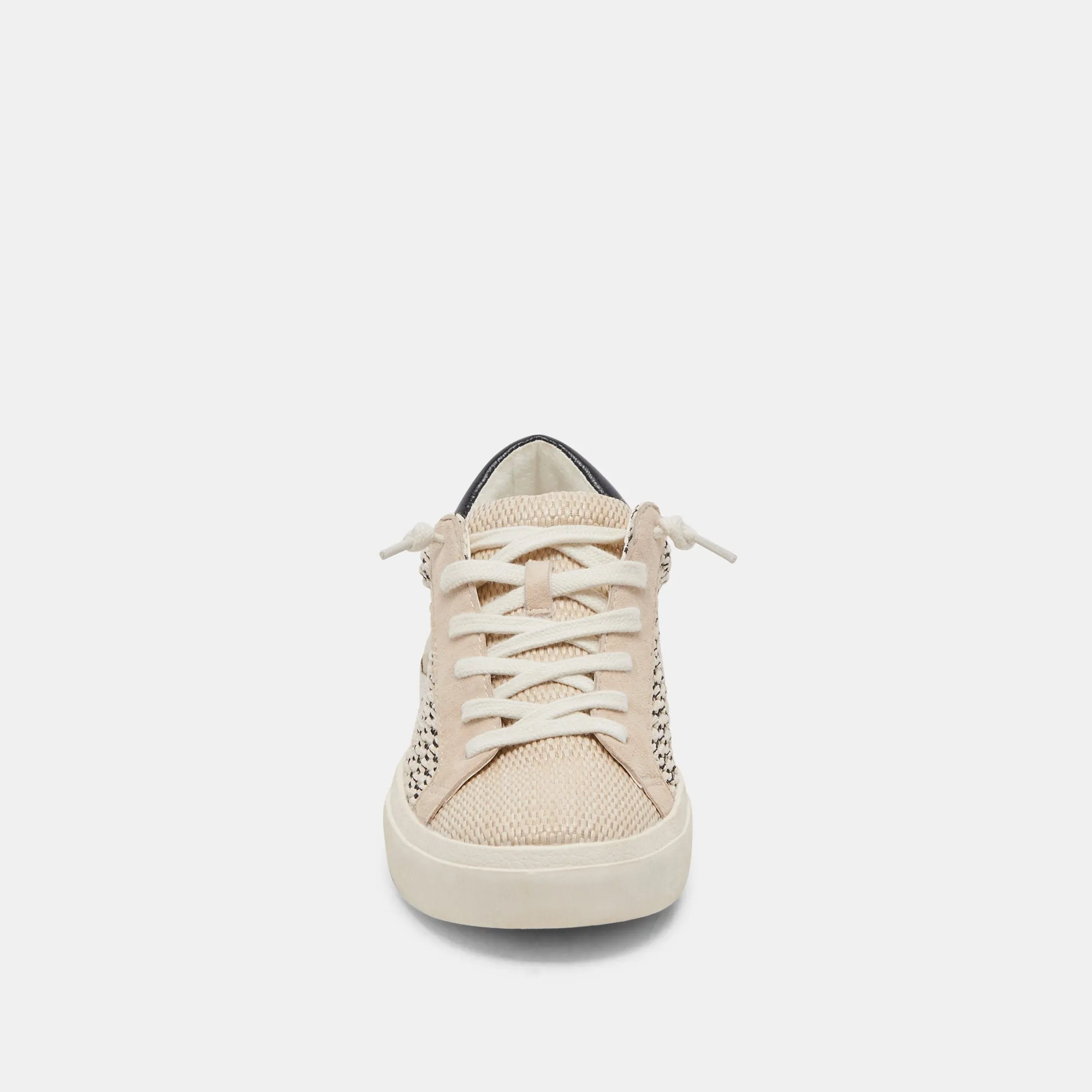 ZINA SNEAKERS SCHWARZ NATUR RAFFIA