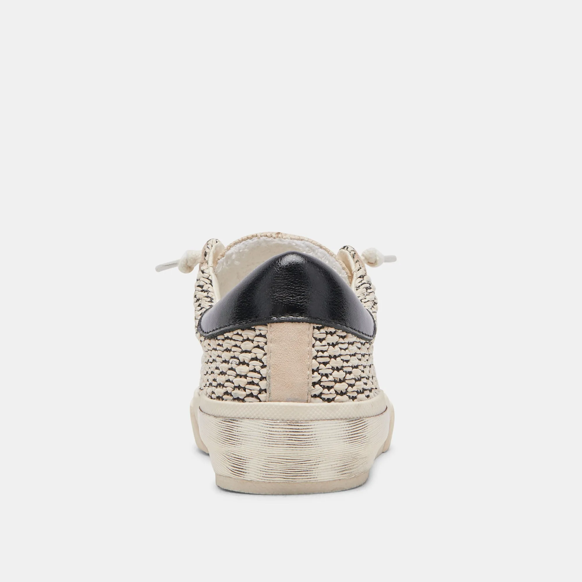 ZINA SNEAKERS SCHWARZ NATUR RAFFIA